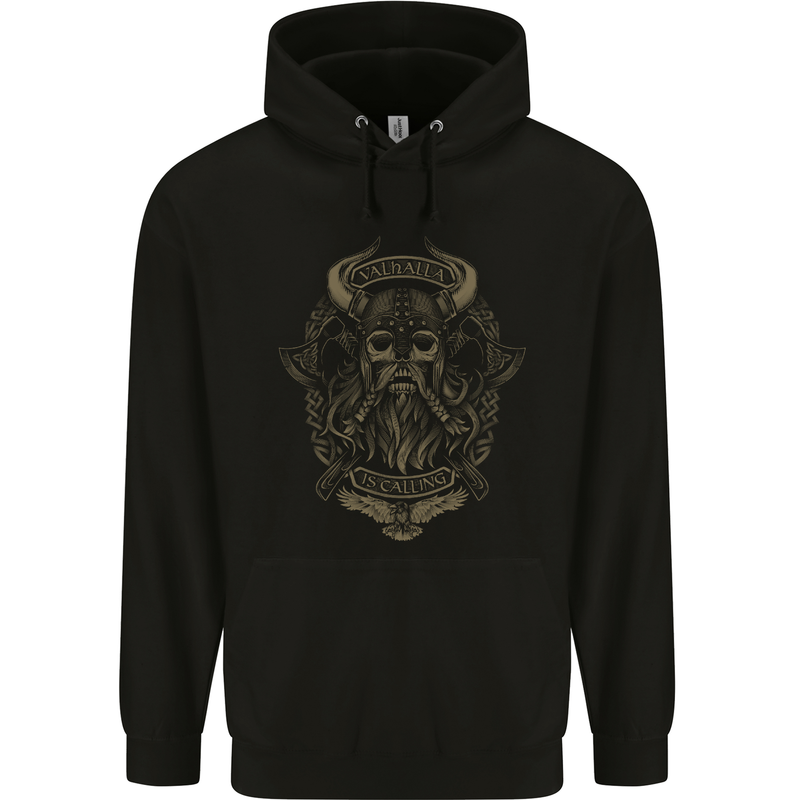 Valhalla is Calling Vikings Odin Thor Gym Mens Hoodie Black
