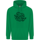 Valknut Symbol With Ravens Viking Childrens Kids Hoodie Irish Green
