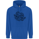 Valknut Symbol With Ravens Viking Childrens Kids Hoodie Royal Blue