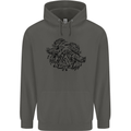 Valknut Symbol With Ravens Viking Childrens Kids Hoodie Storm Grey