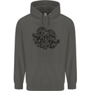 Valknut Symbol With Ravens Viking Childrens Kids Hoodie Storm Grey