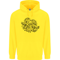 Valknut Symbol With Ravens Viking Childrens Kids Hoodie Yellow