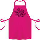 Valknut Symbol With Ravens Viking Cotton Apron 100% Organic Pink