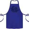 Valknut Symbol With Ravens Viking Cotton Apron 100% Organic Royal Blue