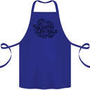 Valknut Symbol With Ravens Viking Cotton Apron 100% Organic Royal Blue