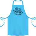 Valknut Symbol With Ravens Viking Cotton Apron 100% Organic Turquoise