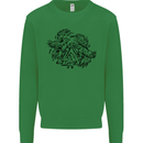 Valknut Symbol With Ravens Viking Kids Sweatshirt Jumper Irish Green
