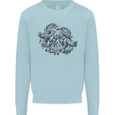 Valknut Symbol With Ravens Viking Kids Sweatshirt Jumper Light Blue