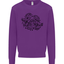 Valknut Symbol With Ravens Viking Kids Sweatshirt Jumper Purple