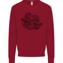 Valknut Symbol With Ravens Viking Kids Sweatshirt Jumper Red