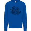 Valknut Symbol With Ravens Viking Kids Sweatshirt Jumper Royal Blue