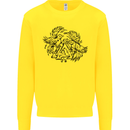 Valknut Symbol With Ravens Viking Kids Sweatshirt Jumper Yellow