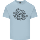 Valknut Symbol With Ravens Viking Kids T-Shirt Childrens Light Blue