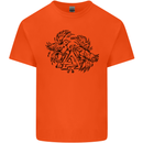 Valknut Symbol With Ravens Viking Kids T-Shirt Childrens Orange