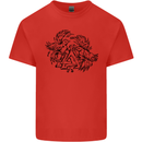 Valknut Symbol With Ravens Viking Kids T-Shirt Childrens Red