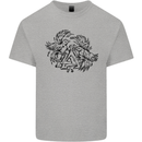 Valknut Symbol With Ravens Viking Kids T-Shirt Childrens Sports Grey