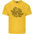 Valknut Symbol With Ravens Viking Kids T-Shirt Childrens Yellow