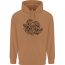 Valknut Symbol With Ravens Viking Mens 80% Cotton Hoodie Caramel Latte