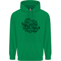 Valknut Symbol With Ravens Viking Mens 80% Cotton Hoodie Irish Green