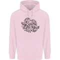 Valknut Symbol With Ravens Viking Mens 80% Cotton Hoodie Light Pink