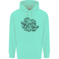 Valknut Symbol With Ravens Viking Mens 80% Cotton Hoodie Peppermint