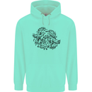 Valknut Symbol With Ravens Viking Mens 80% Cotton Hoodie Peppermint