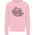 Valknut Symbol With Ravens Viking Mens Sweatshirt Jumper Light Pink