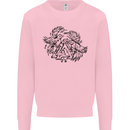 Valknut Symbol With Ravens Viking Mens Sweatshirt Jumper Light Pink