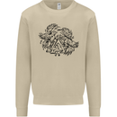 Valknut Symbol With Ravens Viking Mens Sweatshirt Jumper Sand