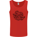 Valknut Symbol With Ravens Viking Mens Vest Tank Top Red