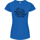 Valknut Symbol With Ravens Viking Womens Petite Cut T-Shirt Royal Blue