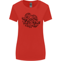 Valknut Symbol With Ravens Viking Womens Wider Cut T-Shirt Red