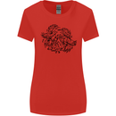 Valknut Symbol With Ravens Viking Womens Wider Cut T-Shirt Red