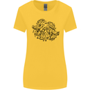 Valknut Symbol With Ravens Viking Womens Wider Cut T-Shirt Yellow