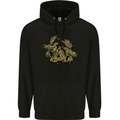 Valknut Symbol With Ravens Vikings Childrens Kids Hoodie Black