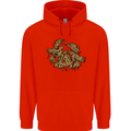 Valknut Symbol With Ravens Vikings Childrens Kids Hoodie Bright Red