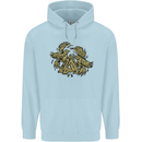 Valknut Symbol With Ravens Vikings Childrens Kids Hoodie Light Blue