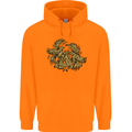 Valknut Symbol With Ravens Vikings Childrens Kids Hoodie Orange
