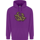 Valknut Symbol With Ravens Vikings Childrens Kids Hoodie Purple