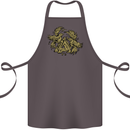 Valknut Symbol With Ravens Vikings Cotton Apron 100% Organic Dark Grey