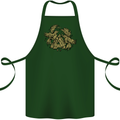 Valknut Symbol With Ravens Vikings Cotton Apron 100% Organic Forest Green