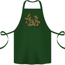 Valknut Symbol With Ravens Vikings Cotton Apron 100% Organic Forest Green