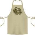Valknut Symbol With Ravens Vikings Cotton Apron 100% Organic Khaki