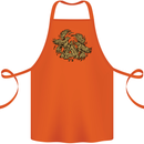 Valknut Symbol With Ravens Vikings Cotton Apron 100% Organic Orange