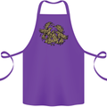 Valknut Symbol With Ravens Vikings Cotton Apron 100% Organic Purple
