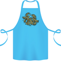 Valknut Symbol With Ravens Vikings Cotton Apron 100% Organic Turquoise
