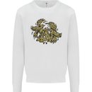 Valknut Symbol With Ravens Vikings Kids Sweatshirt Jumper White