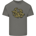 Valknut Symbol With Ravens Vikings Kids T-Shirt Childrens Charcoal