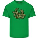 Valknut Symbol With Ravens Vikings Kids T-Shirt Childrens Irish Green