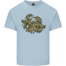 Valknut Symbol With Ravens Vikings Kids T-Shirt Childrens Light Blue